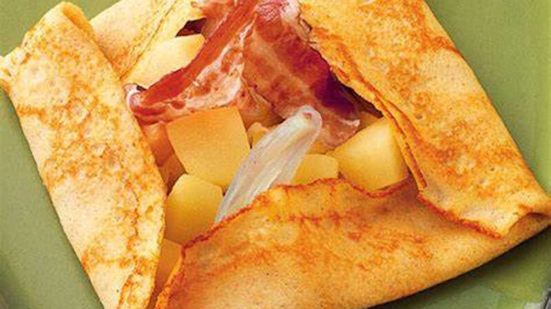 Galettes mit Birnen und Speck