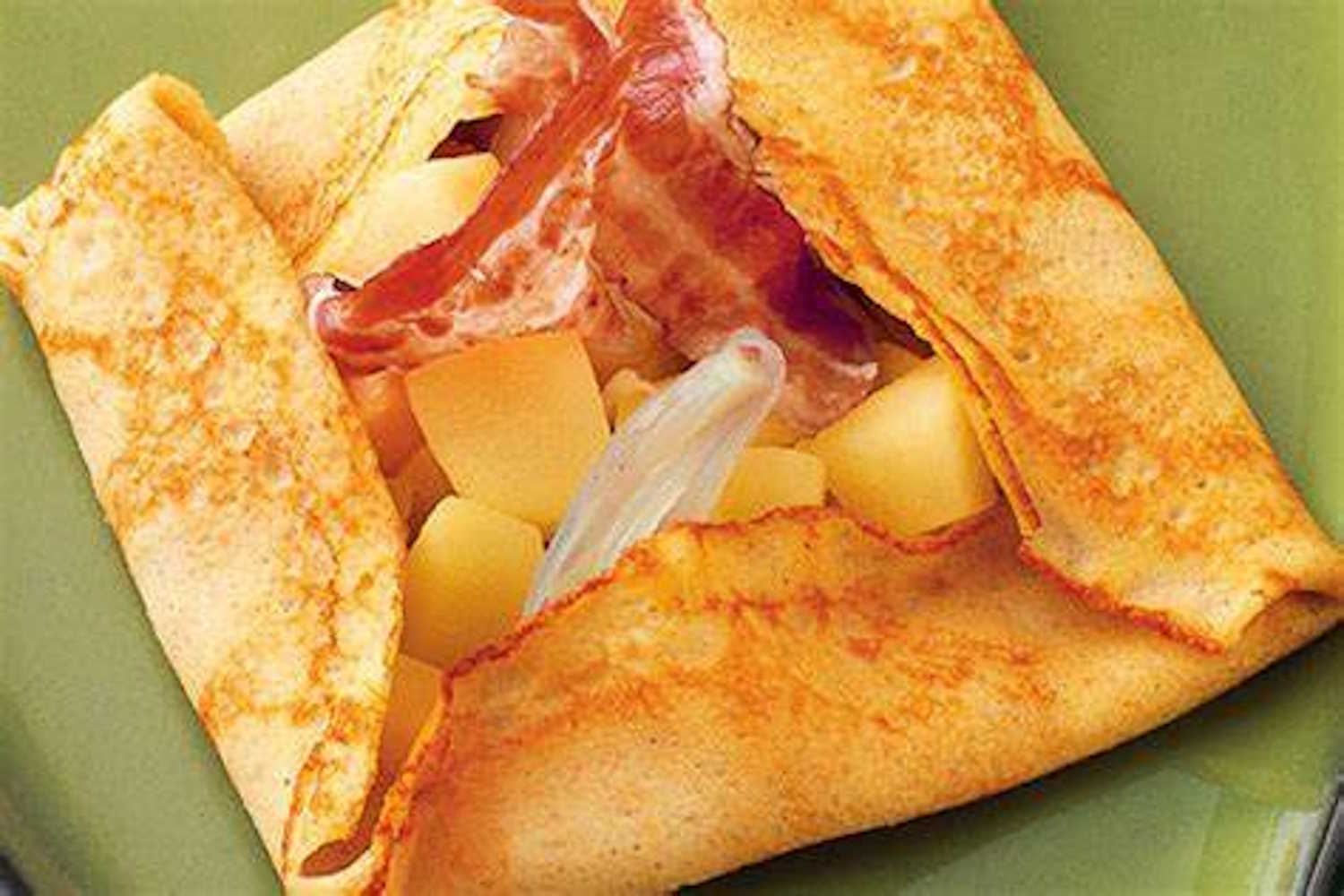 Galettes mit Birnen und Speck