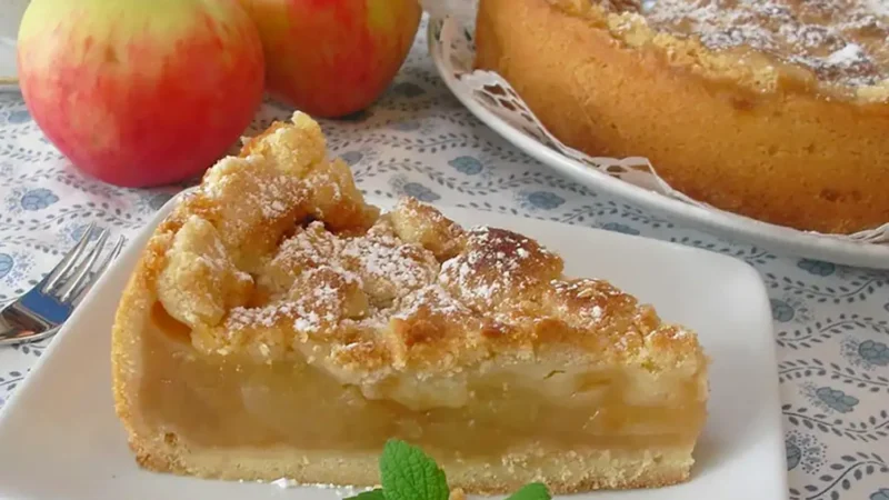 Apfelmus-Vanillepudding-Kuchen