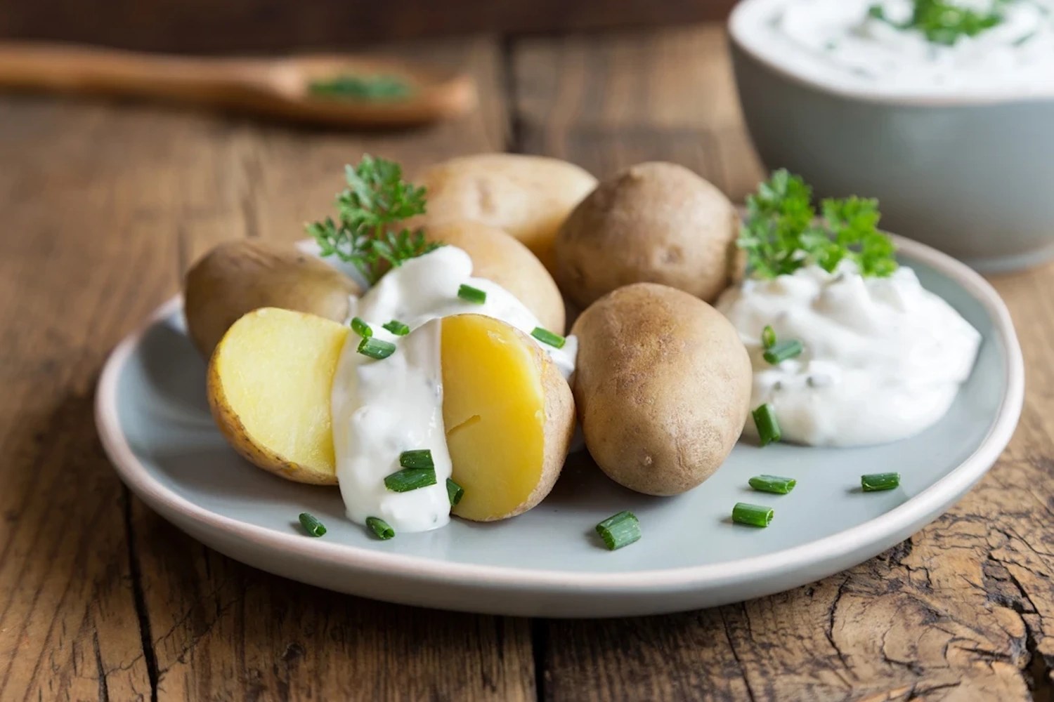 Pellkartoffeln mit Quark