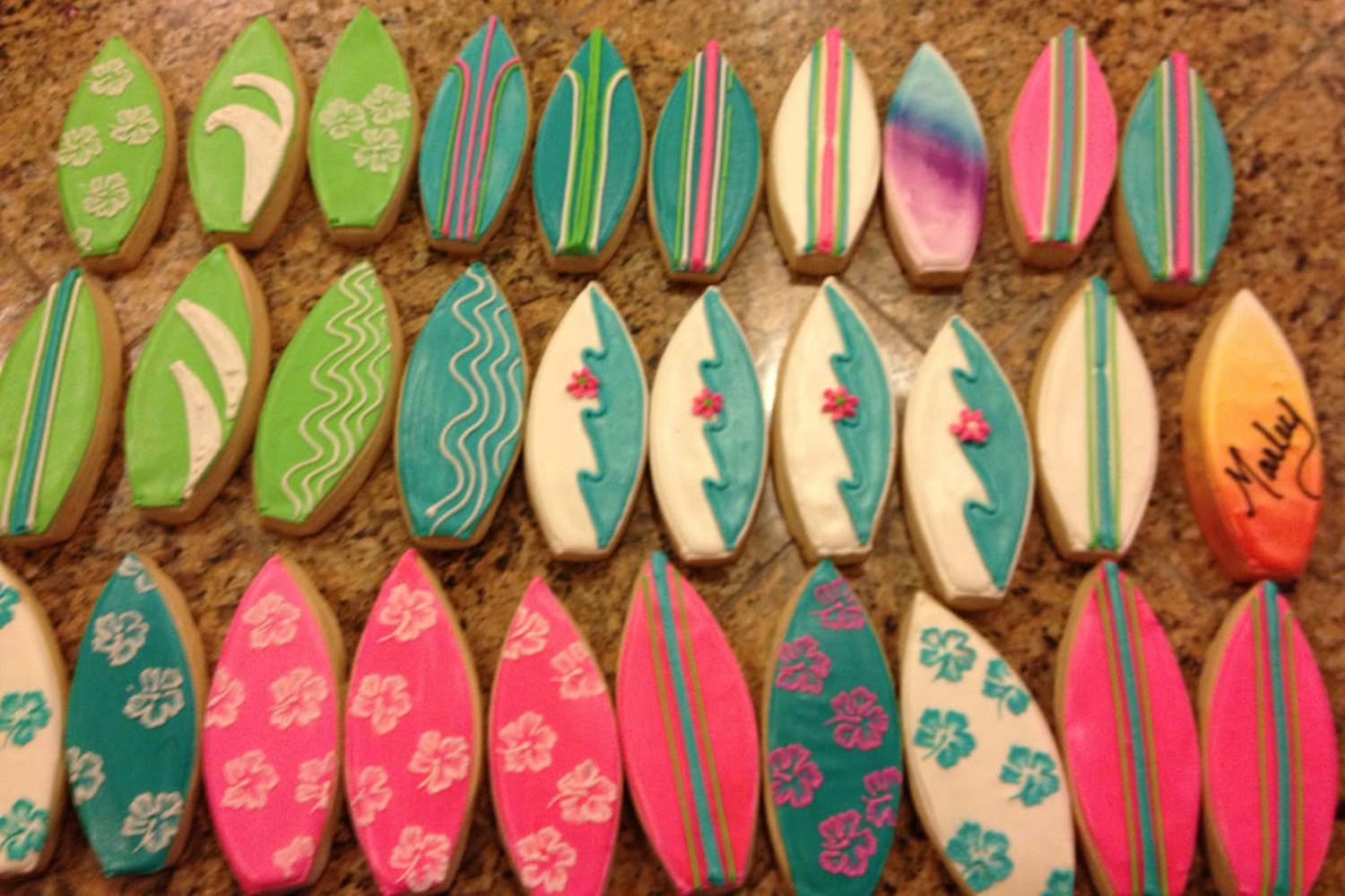 Surfbrett-Kekse